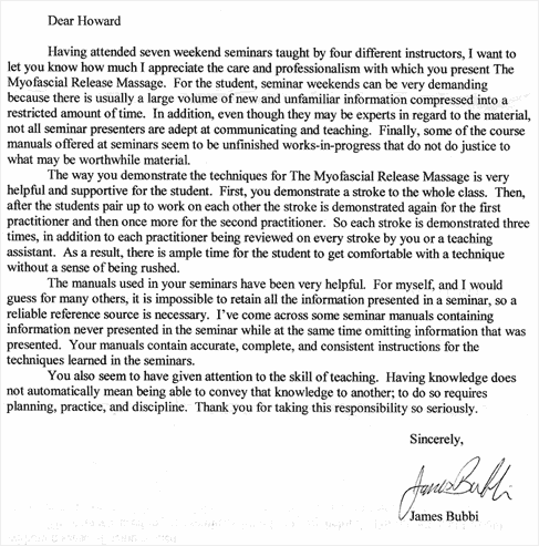 General testimonial letter